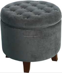 Premium Leather Ottoman Soft Durable <b>Stool</b> Perfect For Living Room Bedroom Or Office Providing Comfortable Seating - Product Image 1