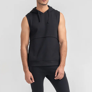 Men Bodybuilding Gym Training <b>Workout</b> Running Sleeveless <b>Hoodies</b> Regular Fit Pullover Sleeveless Hoodie For Men - Product Image 4