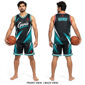 Conjunto de Uniforme Deportivo de Baloncesto, Camiseta y Pantalones Cortos, Ligero, Transpirable, Ropa Deportiva para Equipos, Entrenamiento, Competencia, Práctica - Product Image 5