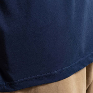 T-shirts en coton à manches courtes personnalisés avec impression de lettres et grandes poches, tendance mode décontractée du Pakistan 2026, vente en gros OEM - Product Image 4