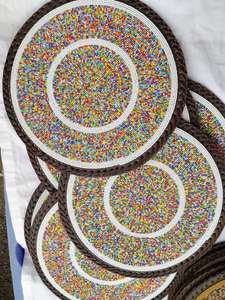 Handmade Beaded <b>Table</b> <b>Placemats</b> with Leather | African Beaded Dining | Heat-Resistant & Durable - Product Image 2
