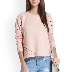 <b>Top</b> material Polyester/Cotton Fleece Women Sweatshirt Custom Embroidery Front Women Oversized Sweatshirts <b>Turtle</b> <b>Neck</b> Pullover - Product Image 3