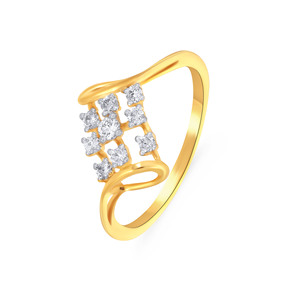 Anillo de oro amarillo de 14 quilates para mujer con diamantes redondos de 0,50 quilates, engaste delicado, anillo de compromiso de joyería fina - Product Image 1