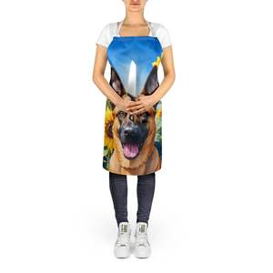 Belgian Malinois Sunflowers Unisex Adult <b>Apron</b> Large Multicolor Kitchen Server for Cooking Baking <b>Gardening</b> Crafts - Product Image 5