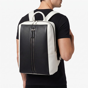 Men's Leather Laptop <b>Backpack</b> Multi Pocket Men Leather Laptop <b>Backpack</b> High Quality Mens Zipper Pockets Leather <b>Backpack</b> - Product Image 1