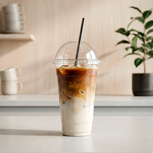 Wholesale 95mm 16/22/24oz Disposable PP Single Wall Transparent Recyclable <b>Cups</b> for Iced Coffee Beverage Cold <b>Drink</b> - Product Image 1