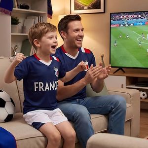 Conjunto de Camiseta de Fútbol de Francia Unisex, Manga Corta, Cuello en V, Sublimada, 100% Poliéster, Malla Transpirable, Nombre del Equipo Personalizado, Cintura Elástica - Product Image 3