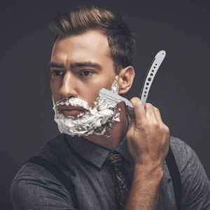 Navaja de Afeitar Profesional Curva y Recta para Hombre, Mango de Madera, Diseño de Araña, Limpieza Facial, Hoja de Acero Inoxidable Grado A+ - Product Image 3