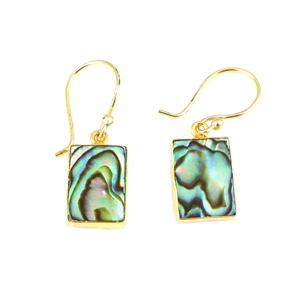 Antique Natural <b>Abalone</b> <b>Shell</b> Gemstone 22K Gold Plated Bezel Setting Square Shape Dangle Earrings Jewelry Girls Wholesale Bulk - Product Image 1