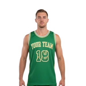 ชุดเสื้อและกางเกงบาสเก็ตบอลชาย คอวี แขนกุด ลายกราฟิกตัวเลข แถบข้างตัดสี ชุดยูนิฟอร์มทีมแบบกำหนดเอง 100% - Product Image 3