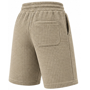 Pantalones Cortos Cargo de Punto Waffle para Hombre con Logotipo Personalizado, Ropa Deportiva Casual de Verano, Cintura Elástica, para Gimnasio, Fitness, Entrenamiento, Venta al Por Mayor - Product Image 6