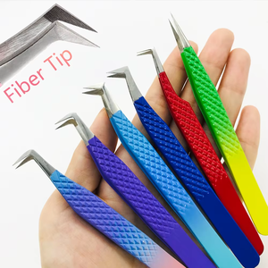 Pinzas para Pestañas con Punta de Fibra, Marca Privada, Logotipo Personalizado, Pinzas de Microfibra para Pestañas, Pinzas de Lujo para Extensiones de Pestañas - Product Image 3