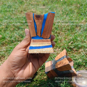 Quemador de madera de resina elegante Bakhoor hecho a mano estilo árabe Mubkhar para Ramadán, Eid y presentación de fragancia festiva - Product Image 1