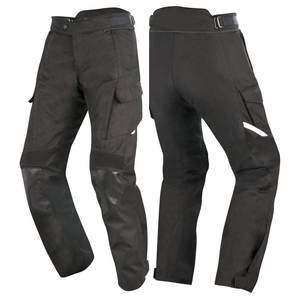 Pantalones Moto de Hombre de Cintura Alta, Ecológicos, Lavados a la Piedra, Cortavientos, con Bloques de Color, de Algodón, Estilo Biker de Otoño con Bolsillos y Cierre de Botones - Product Image 4