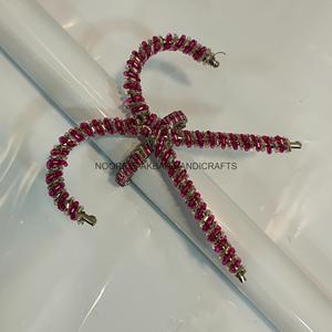 Anneaux de serviette en métal perlé multicolores avec poignée parapluie, décoratifs pour tables de mariage, de fêtes et de dîner - Vente en gros - Product Image 4