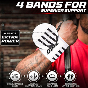 Bandes de poignet élastiques tactiques pour la musculation, l'exercice physique et la remise en forme, avec logo personnalisé, pour la salle de sport et la musculation. - Product Image 2