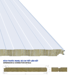 Chất lượng cao prock Tấm bánh sandwich cho rockwool chống ngọn lửa cách âm hiện đại thép mạ kẽm cho các tòa nhà thương mại - Product Image 4