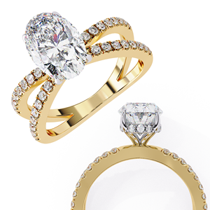 Anillo de Compromiso de Moissanita con Corte Ovalado, Color Oro Blanco, Anillo Solitario para Mujer, Regalo de Boda o Fiesta - Product Image 4