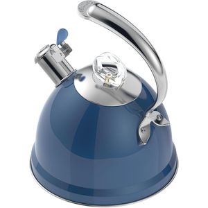 Bollitore da tè in acciaio inossidabile da 2,5 litri con manico ergonomico e base a 3 strati unica, adatto per piano cottura - Product Image 1