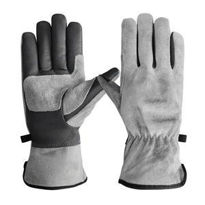 Gants de soudage TIG en cuir de chèvre et de vache pleine fleur, haute performance, résistants aux flammes, pour travaux de construction et de soudure, usage intensif - Product Image 1