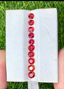 Saphirs orange naturels de forme ronde, pierres précieuses en vrac pour la création de bijoux, bagues, pendentifs, boucles d'oreilles, haute qualité - Product Image 6
