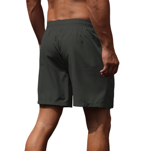 Short de course pour hommes, à usage quotidien, avec taille élastique, short de sport en polyester avec poches zippées, short de course - Product Image 6