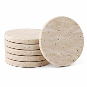 Sous-verre effet marbre antidérapant, protection de meubles, cadeau élégant de pendaison de crémaillère, collection décorative pour la salle à manger - Product Image 1