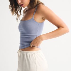 Custom Womens Cropped Tank <b>Top</b> Crew Neck Racerback Sleeveless Quick Dry Breathable Gym Workout Activewear OEM - Product Image 3