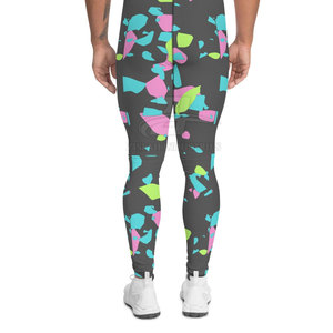 Leggings de sport pour hommes très demandés, en polyester et élasthanne, pour adultes, leggings unis pour hommes - Product Image 3