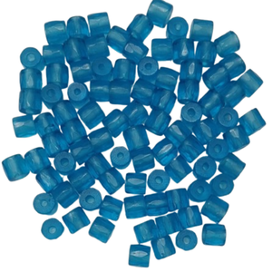 Cuentas de vidrio facetadas rusas azul cobalto oscuro, cilíndricas, sueltas, tipo espaciador, para fabricación de joyas DIY, venta al por mayor - Product Image 6