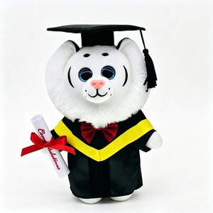 Peluche de Tigre de Graduación con Gorro y Diploma, 11CM-30CM, Animal de Peluche Suave para Niños Unisex - Product Image 4