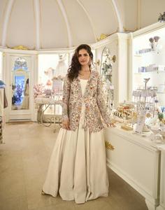 Silk Free Size Modern Stitched Gown with Embroidery for Party Wedding & Diwali Occasions Floor-Length Regular Fit - Product Image 1