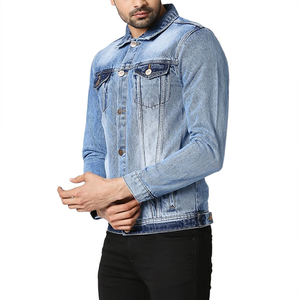 Outfitize International Wholesale Oversized <b>Denim</b> Jacket Men Streetwear Drop Shoulder Baggy Fit Blue Jean <b>Coat</b> - Product Image 3
