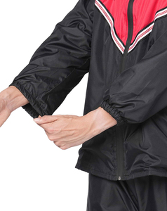 New RTS Custom Logo Men's Nylon <b>Wind</b> <b>Breaker</b> Contrast Panel With Pant Set For Summer Breathable Set Highstreet Zipper Jacket - Product Image 5