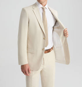 Traje Formal Beige Claro para Hombre, Trajes de Diseñador a la Moda, Colores Personalizados y Opciones OEM, Trajes al por Mayor, Elegante Traje Beige - Product Image 4