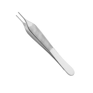Pince à tissus de dissection Adson de haute qualité 12 cm, instruments microchirurgicaux manuels avec plaque signalétique Adson 1x2 dents TC - Product Image 4