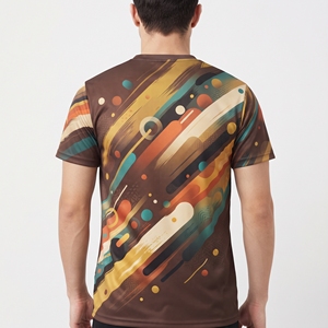 Camiseta Deportiva Personalizada para Hombre, Diseño Gráfico por Sublimación, Multicolor, Algodón y Poliéster, Cuello Redondo, Ropa de Entrenamiento - Product Image 2