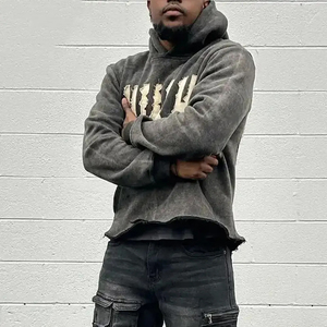 Sudaderas con Capucha para Hombre, Diseño Premium, Mezcla de Algodón, Bordado Distressed, Nueva Moda, Alta Calidad, Precio de Fábrica, en Venta - Product Image 5