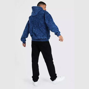 Vente en gros de sweats à capuche vintage rétro de qualité supérieure, lourds, unis, 430 GSM, 100% coton, mode Y2K, surdimensionnés - Product Image 2
