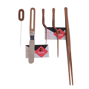 Pince de cuisine en acier inoxydable couleur or rose, ensemble de 5 pièces, résistante à la chaleur, spatule décalée de 30 cm, testeur de gâteau - Product Image 2
