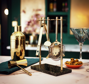 ชุดอุปกรณ์บาร์ทองเหลืองตกแต่งบ้านสุดหรู พร้อมฐานหินอ่อนสีขาว คุณภาพเยี่ยม ลดราคาพิเศษ - Product Image 6