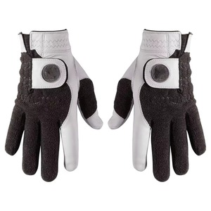Gants de golf noirs personnalisés de haute qualité pour adultes, en cuir véritable durable, antidérapants, respirants et légers, avec logo sur mesure - Product Image 5