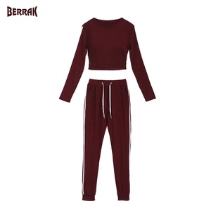 Ensemble de survêtement à capuche pour femmes, Sweat-shirt, pantalon de survêtement manches longues, cordon de serrage, col rond, Sport, automne, 2 pièces, - Product Image 1