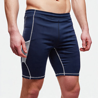 Shorts de yoga à compression par sublimation OEM pour hommes, shorts de sport à taille élastique, shorts de compression 100% polyester pour hommes