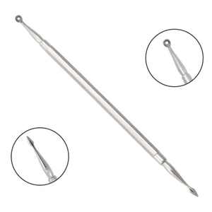Herramienta de Manicura Reutilizable de Acero Inoxidable con Doble Punta, Empujador y Raspador de Uñas con Diseño de Doble Cabeza - Product Image 2