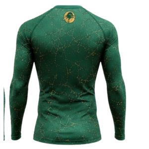 Ensemble de vêtements de sport pour homme, manches longues et leggings, vert émeraude, performance active, compression, fitness, entraînement, gym, sportswear, athlétique - Product Image 5