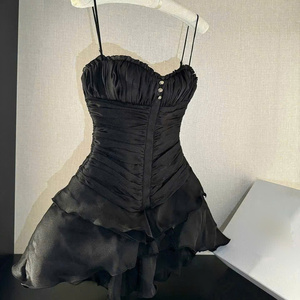 Robe longue élégante en soie à manches courtes pour femme – Lavable, design uni simple, alliant parfaitement élégance, confort et décontracté - Product Image 4