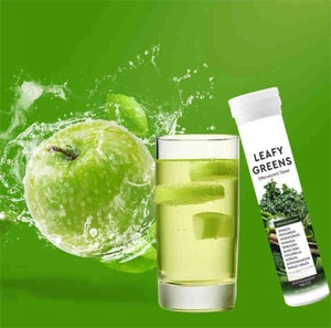 Comprimés effervescents de légumes verts de qualité supérieure, mélange de superaliments naturels, boisson pétillante fruitée, formule de soutien quotidien pour le bien-être - Product Image 1