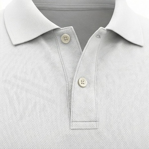 Polo en piqué de coton uni à manches courtes pour homme, respirant, décontracté, en tissu tricoté, coupe classique - Product Image 4
