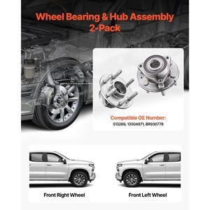 2 Pezzi Cuscinetto Mozzo Ruota Anteriore Compatibile con Cadillac SRX Base Luxury Performance Premium 4 Porte 3a Generazione 2014-2016 - Product Image 2